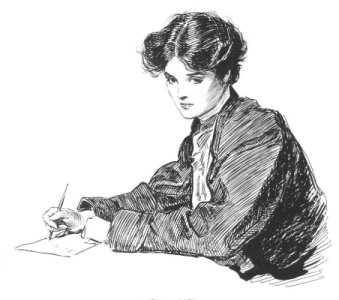 woman-writing-letters-by-charles-dana-gibson